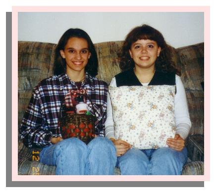 My friend Jill and I at Christmas 1998!