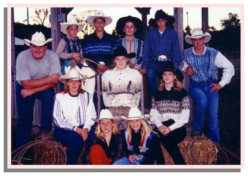 This is my 4-H rodeo club from 1998.